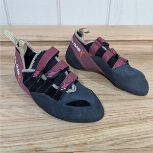Climb X Rock NLV Strap Climbing Shoes Red Black 12